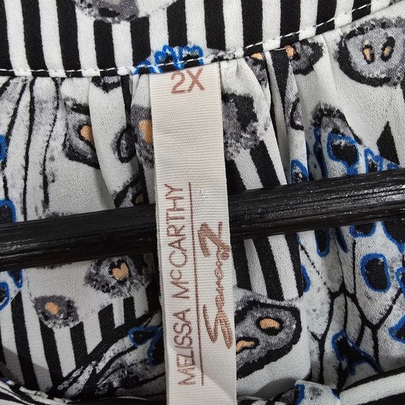 Melissa McCarthy‎ Seven7 Top Womens 2X Butterfly Lightweight Long Sleeve Flowy - Picture 6 of 14